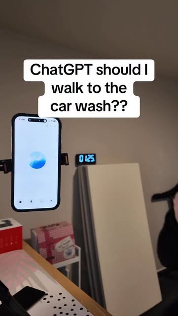 #ChatGPT thinks we should be walking to the car wash 🫩