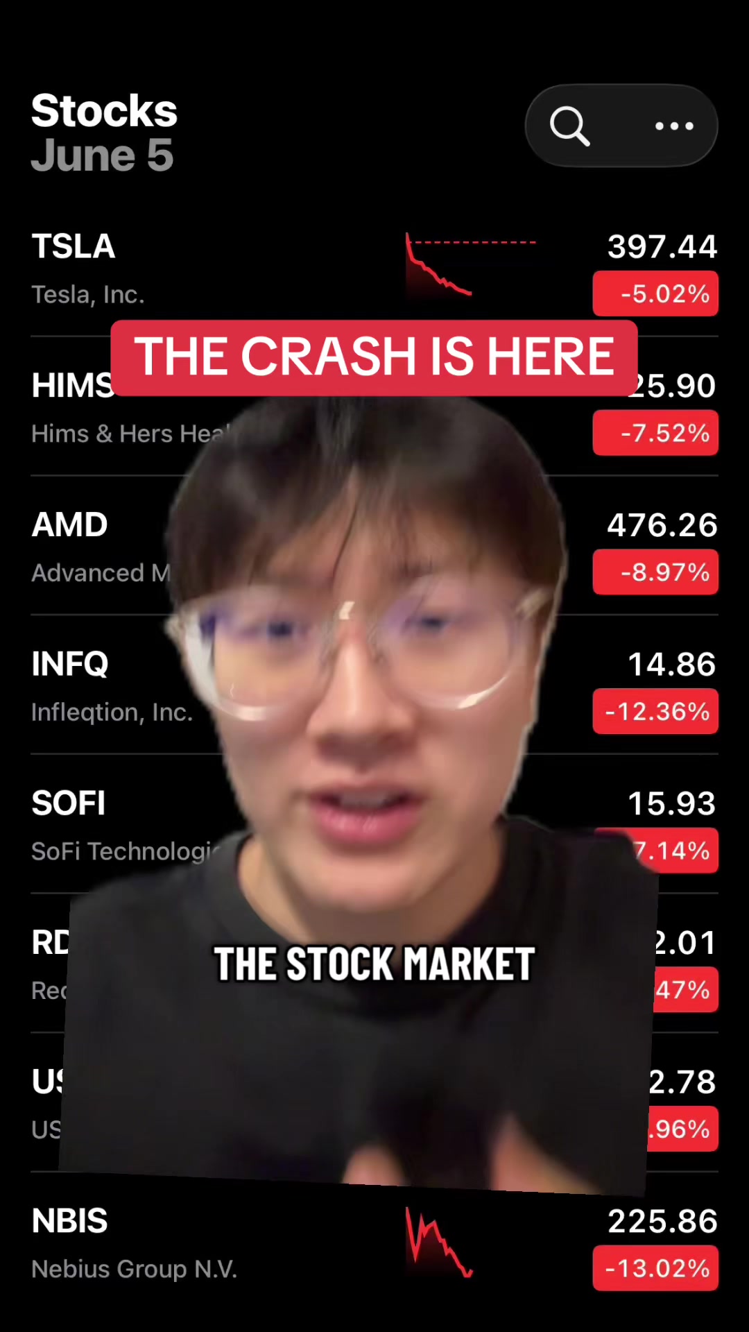 Stock market is crashing wahhh wahhh buncha crybabies #stockcrash #stockmarket #crash