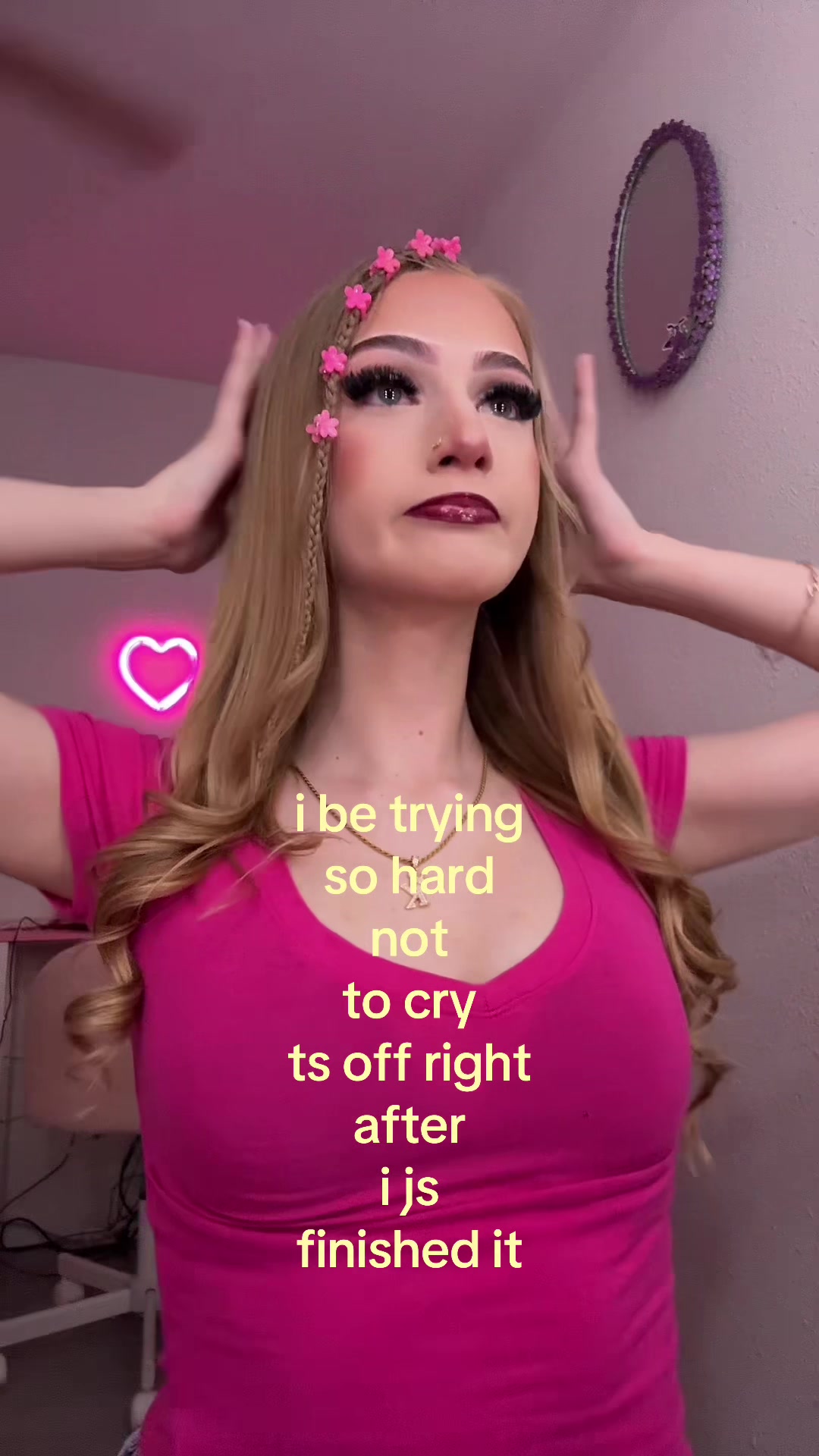 its my fault for listening to sad music while getting ready 💔 #makeup #crying #relatable #fypシ゚viral #mentalhealth 