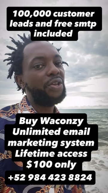 Send unlimited emails inbox with waconzy.com email marketing system . Get 100,000 customer emails uploaded to ur account. Get one free smtp. . WhatsApp me to start ‪+52 984 423 8824‬ #emailmarketing #personalgrowth #Business #businesswoman #biz #bulkmail #inbox #traffic #leads #crm #crmsoftware