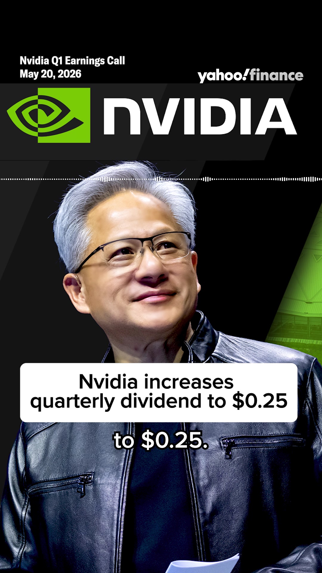 ICYMI: Nvidia announced an $80 billion share repurchase reauthorization and is increasing its quarterly dividends from $0.01 to to $0.25. "We think that extra $0.05 will make a difference to the large shareholders," Jensen Huang says. The company also said it will give back 50% of its free cash flow to shareholders this year. 💸 #nvidia #jensenhuang #stockmarket #news