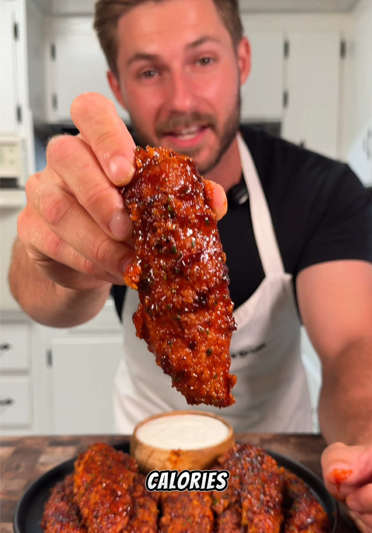 🔥These Air Fried Crispy Chipotle Honey Chicken Tenders Are Insanely Good 🛒 WHAT YOU NEED  🍗 Chicken • 1.5 lbs boneless skinless chicken tenderloins • Salt & pepper to taste • 1 tsp garlic powder 🥣 Breading • 1/4 cup Fit Flour (code: shredz)  (or all-purpose flour) • 2 large eggs • 2 cups crushed cornflakes • Cooking spray 🌶️ Chipotle Honey Glaze • 1/4 cup honey • 4-6 chipotle peppers in adobo, finely chopped • 1 tbsp adobo sauce • 2 garlic cloves, minced • 1 tbsp apple cider vinegar • Hit sauce if you desire  • 1/4 cup of broth to stretch it out  High Protein Ranch • 1 cup nonfat Greek yogurt • 2 tbsp light mayo • 1 tbsp ranch seasoning • 1 tbsp fresh dill, chopped • Splash of pickle juice • Splash of water to thin 📊 Macros Per Serving (roughly 3 tenders) with my high protein ranch  406 Calories 49g Protein 38g Carbs 6g Fat #highprotein #lowcalorie #Recipe #easytomake #highproteinmeals