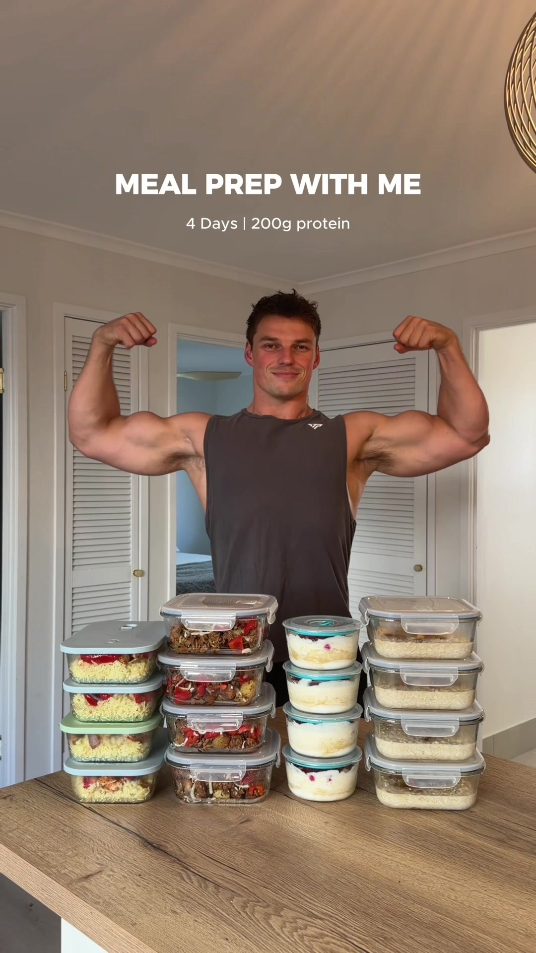 Meal prep with me 🥣  The days are getting a lot busier and I wanted to get back on track with having convenient meals at my disposal, so here are the meals I am having for the next few days.  Ingredients per serve below ⬇️ Apple Pie Overnight Oats 🍎  - 80g rolled oats - 1 scoop vanilla protein powder - 250ml vanilla almond milk - stewed apple (apple, maple syrup, salt, water, cinnamon) - 20g honey Cheesy Beef & Potatoes 🥔 - 200g lean beef - 200g spud lite potatoes - @mingleseasoning garlic and herb seasoning (potatoes) - @mingleseasoning taco seasoning (beef) - 1/2 white onion - 1 clove garlic - 1 red pepper - 30g light mozzarella cheese Mexican Tray Bake & Rice 🍗 - 300g chicken breast (raw weight) - 1 red pepper - 1/2 red onion - @mingleseasoning Mexican fajita seasoning - 200ml chicken broth - 100g white rice (raw weight) Raspberry Yoghurt Bowl - 200g light greek yoghurt - 1 scoop vanilla protein powder - 20g honey - 60g frozen raspberries + assorted snacks throughout the day that don’t need much prep 🍍 #weeklymealprep #highprotein #fitnessmotivation #healthyfood 