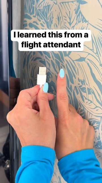 Travel tip ✈️ When I forgot my charger on vacation, a flight attendant told me I could plug my USB into the hotel TV to charge my phone in a pinch 📱 It totally worked ✨ #traveltips #smartphone #phonecharger #usb