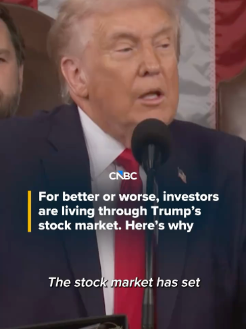 President Donald #Trump has established a reputation as a pro-stock-market president, leading to record highs in the market, while also causing some of its most significant drops. CNBC’s Sean Conlon breaks down how investors perceive Trump’s impact on the market and what this means for everyday investors. Find the full report at the #linkinbio or the link on screen. #CNBC