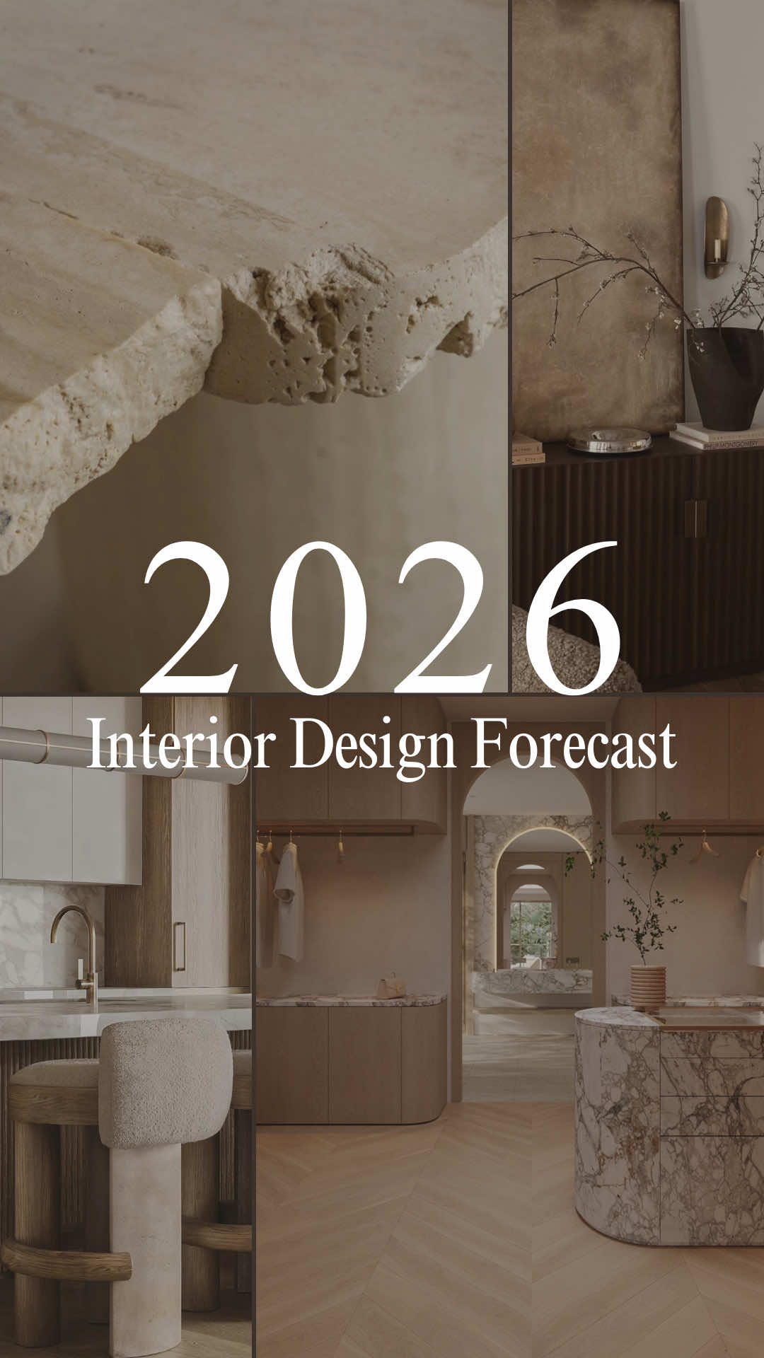 2026 is bringing depth, texture, and soul back into our homes. We’re seeing: • Deep, chocolate neutrals • Natural, tactile materials • Curved & sculptural forms • Lived-in, layered interiors Spaces that feel collected — never copied. Refined, but never overdone. Everything in moderation. 🤎 #fyp #interiordesign #interiordesigntrends 