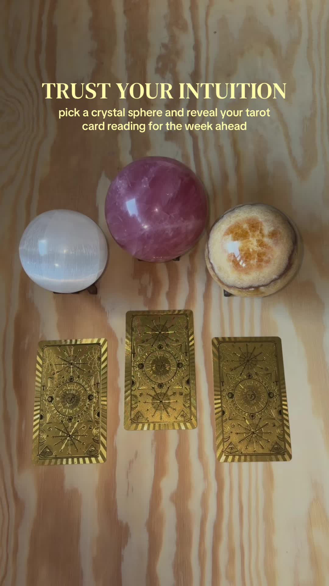 *CORRECTION - Knight of Pentacles!!!* As always, let me know in the comments which crystal you picked and what's going on for you this week I'll elaborate on your tarot message!🔮✨  #tarotcard #tarotreading #tarotdeck #weeklytarot #crystals 
