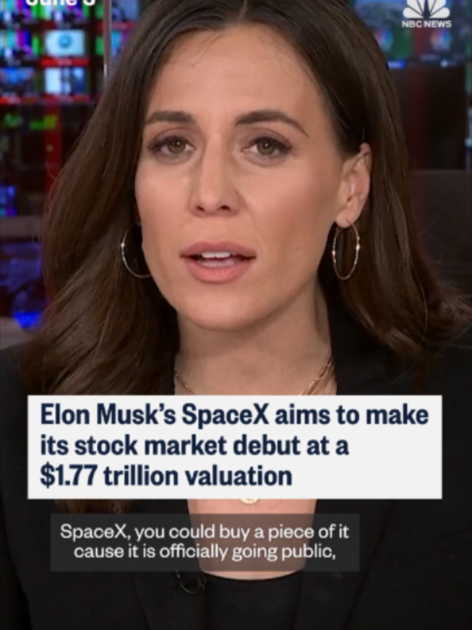 Elon Musk’s SpaceX announced Wednesday that it intends to make its stock market debut next week at a $1.77 trillion valuation. The highly-anticipated initial public offering is expected to be the largest ever and will raise $75 billion in fresh cash for the company. SpaceX said in an SEC filing that it hopes to sell more than 555 million shares at $135 each.