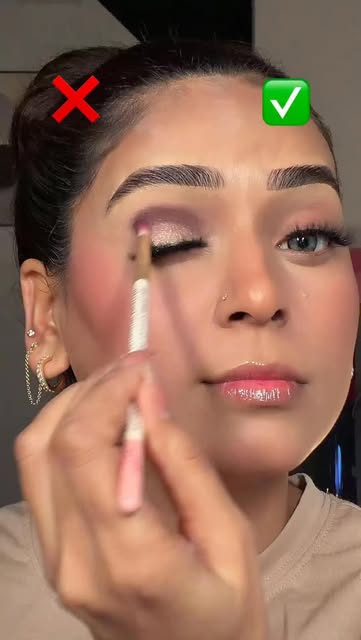 ❌Vs ✅ Eye makeup 
#eyemakeup #makeuphacks #eyemakeupideas #makeuptutorial #makeupideas