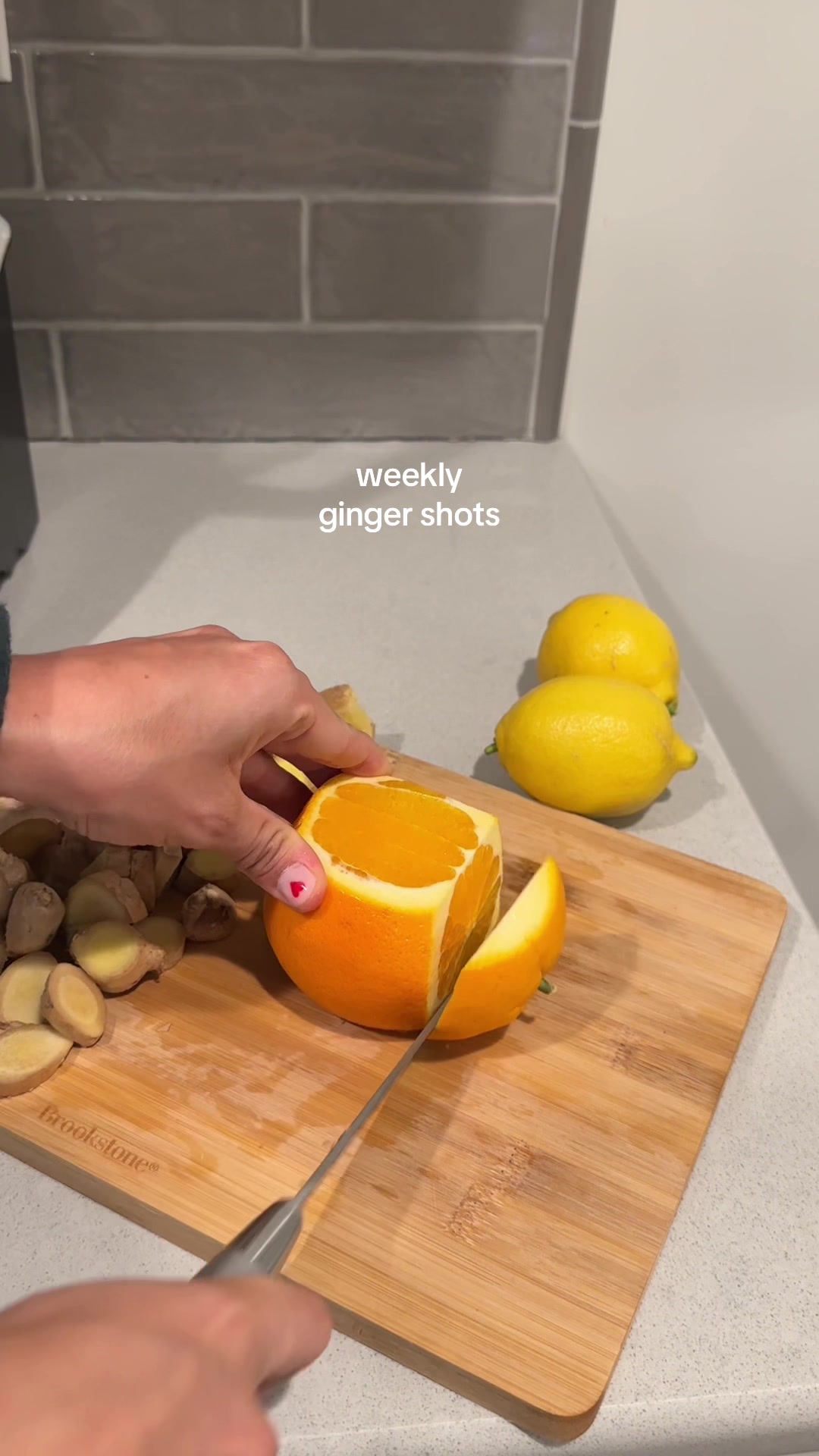 ginger immunity shots are a staple in our house but especially before a trip!!! ✈️✨🍋 #wellnessshots #healthyrecipes #gingershots #health #fresh #healthandwellness #healthydiet #healthyliving #recipes #recipeideas #amazonfinds 