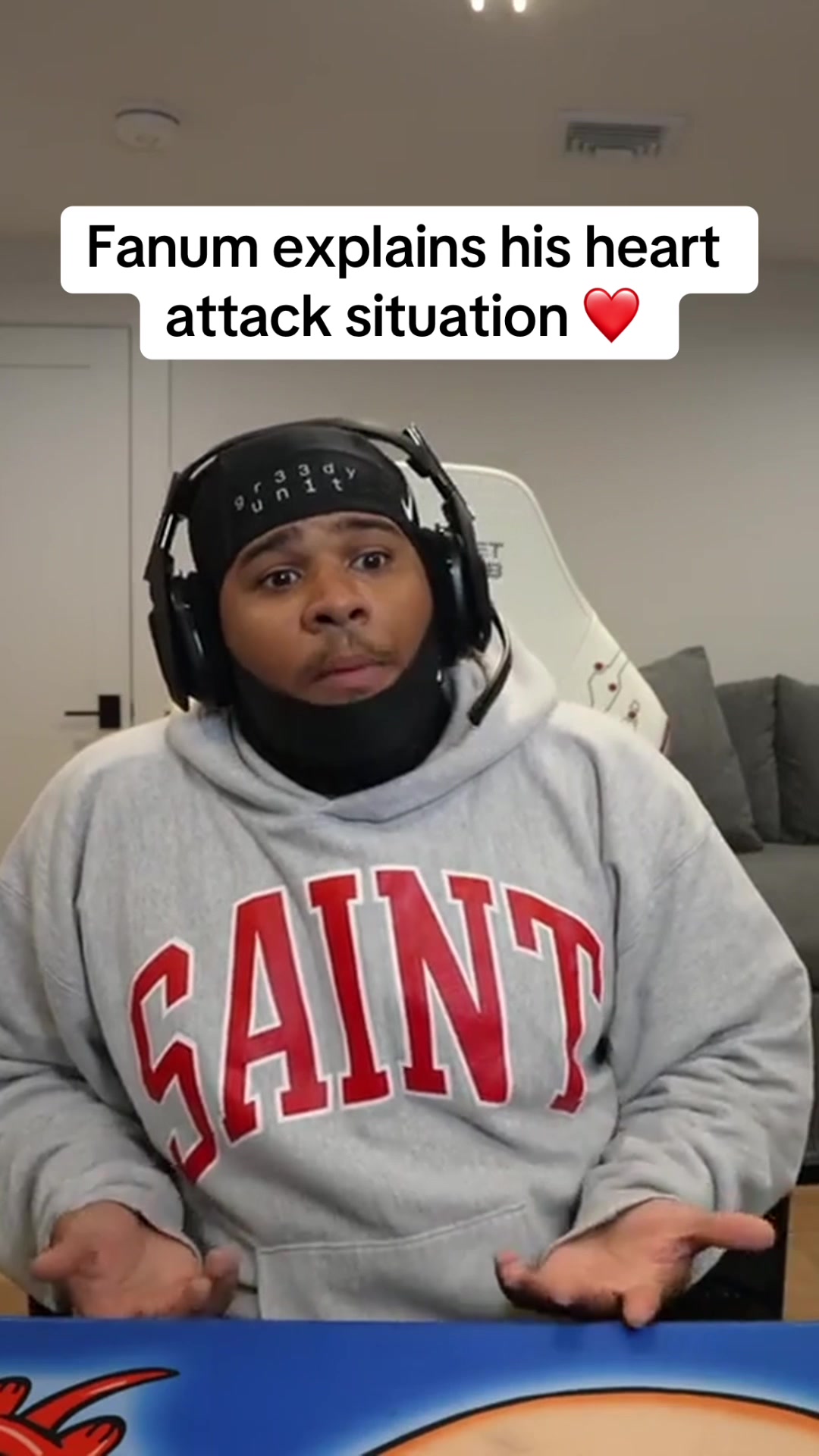 Im glad hes doing better now and that hes actually going to take care if his health now. Health is wealth yall ❤️ #fanum #fanumtv #fanumtax #fanumclips #clips #heartattack #health #situation #fypシ゚viral #trending #fyppppppppppppppppppppppp 
